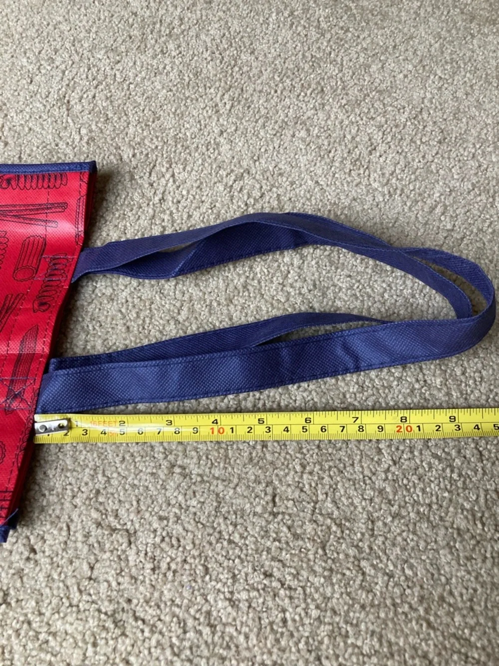 Nordstrom Barilla x Al Bronzo branded Reusable Tote 9.5”x12” - Red & Navy